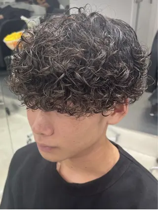 パーマ メンズ 湯浅禅也/メンズ パーマ/メンズカラーのヘアスタイル