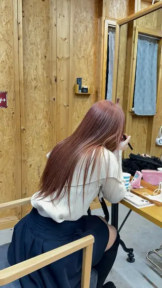 セミロング 🧸ミルクティー /ブリーチ🫧あずみのヘアスタイル