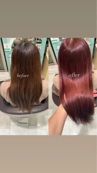 ロング カラー 吉野 言奈のヘアスタイル
