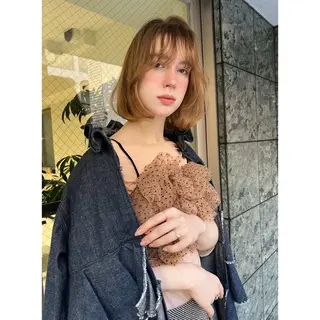 ヘアアレンジ 小顔ボブ jilblanカホのヘアスタイル