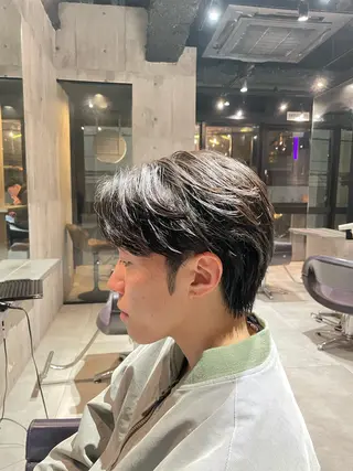 ショート パーマ メンズ 大阪梅田メンズサロン メンズパーマ荒川琢磨のヘアスタイル