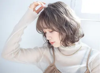 ミディアム パーマ 久保田 涼のヘアスタイル