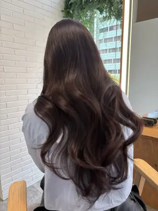 ロング カラー 似合わせ前髪／ 小顔カット🎀そうのヘアスタイル
