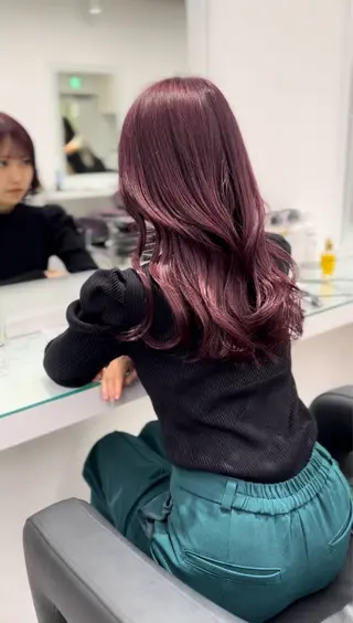 ロング カラー ヘアアレンジ ブリーチ無し透明感 🕊AZUSAのヘアスタイル