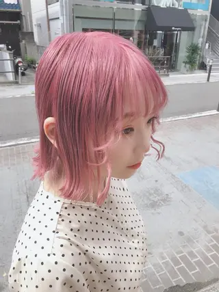 ショート カラー ヘアアレンジ メンズ キッズ 💟Chloe原宿店 🩶ハイトーンのヘアスタイル
