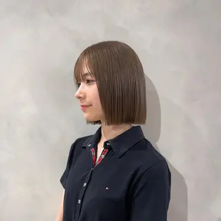 ショート ボブ/ベージュ/ パーマ🪿近森ゆいのヘアスタイル