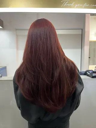 ロング カラー 🫧ナオ🫧 /韓国 ヘア/ マンツーマンのヘアスタイル