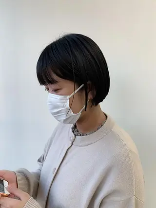 ショート カラー 似合わせカット ケアパーマ喜来雅由のヘアスタイル