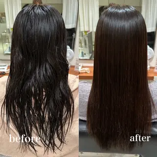 ロング Uil所属・縮毛矯正・透明感 カラー☁💙acoのヘアスタイル