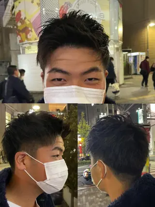 ショート パーマ メンズ カット指名No1漆原 聡のヘアスタイル