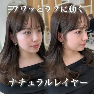 セミロング oto🎀×美髪× シースルー前髪🤍のヘアスタイル