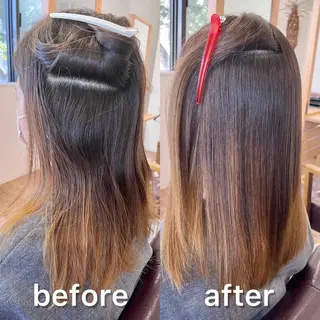 ミディアム パーマ KIZU 髪質改善 オカルト怪談のヘアスタイル