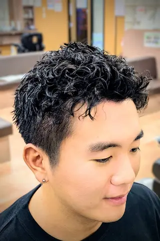 ショート パーマ 理容プラーナ長岡堺町店所属・理容プラーナ 福井のヘアスタイル