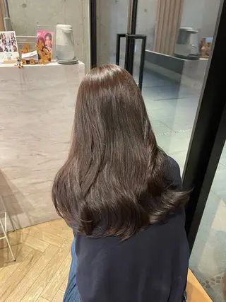 ロング カラー 愛莉/ラベンダー/ ベージュ/ブラウンのヘアスタイル