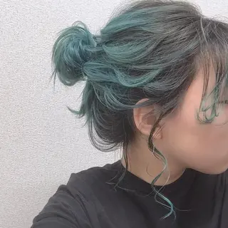 ミディアム カラー 堀江/心斎橋/西大橋 四ツ橋【Vers】のヘアスタイル