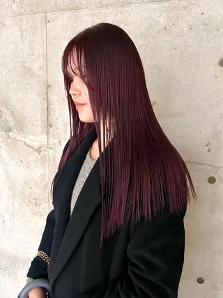 ロング カラー 中村 衣里のヘアスタイル