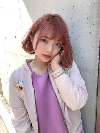 ミディアム カラー ヘアアレンジ 女性が憧れる ショート/角田愛和のヘアスタイル