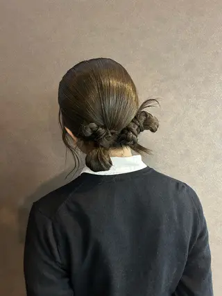 ロング カラー ヘアアレンジ ☕️結【suii.】 ボブ/ヘアセット☕️のヘアスタイル