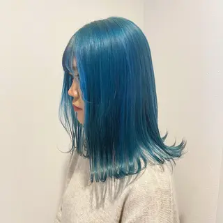 セミロング カラー パーマ 【赤み消しカラー】 中野浩太のヘアスタイル