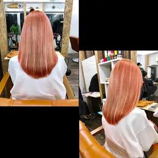 ミディアム カラー ✯カラー&編み込み エクステ✯池田智博✯のヘアスタイル