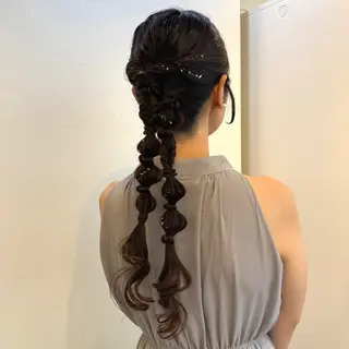 ロング ヘアアレンジ ヘアセット/カラー 🩰nanaのヘアスタイル