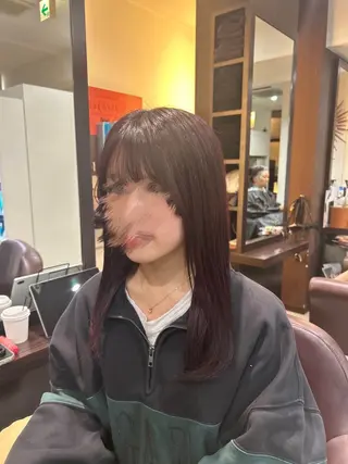 セミロング カラー 坂本奈都美 🎀のヘアスタイル