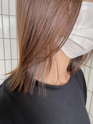ミディアム カラー ハットリ /北習志野のヘアスタイル