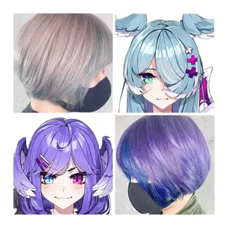 ショート カラー GARU-ガル-所属・TSUNO🦖 派手髪/オタク美容師のヘアスタイル