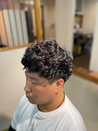 ショート パーマ メンズ GO TODAY所属・清水 保博のヘアスタイル
