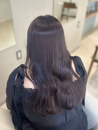 ロング カラー 佐々木 遥菜のヘアスタイル