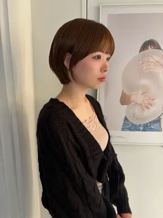 ショート riria/ボブ /ブラウンカラー🎀のヘアスタイル