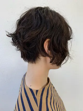 ショート パーマ ハッシュカット/四条 烏丸/寺本弘樹のヘアスタイル