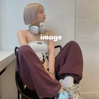 ミディアム カラー 韓国ボブ☆メンズ カットYUTOのヘアスタイル