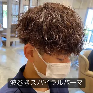 ショート カラー パーマ メンズ メンズパーマ 西條真治のヘアスタイル