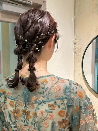ミディアム ヘアアレンジ 武田美空🐇 ヘアアレンジ/カラーのヘアスタイル