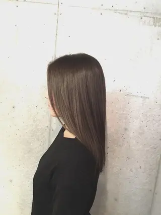 セミロング アイブロウ◎ rista藤岡佳世のヘアスタイル