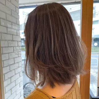 ミディアム カラー ヘアアレンジ 🎗秋山勇 /三宮指名No.1のヘアスタイル