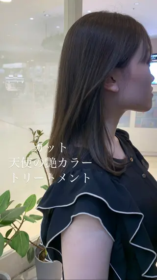 セミロング カラー 似合わせカラー/艶 髪質改善/ヨシザキのヘアスタイル