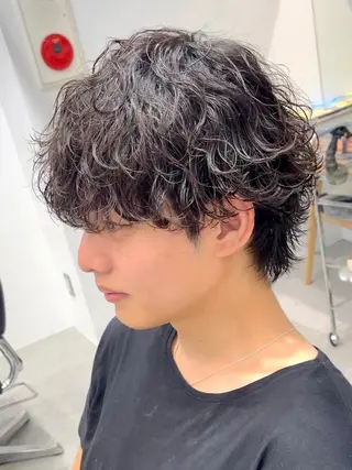 ショート パーマ メンズ 松井 生のヘアスタイル