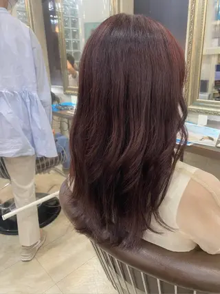 セミロング カラー パーマ ヘアアレンジ 立川🤍韓国ヘア/ レイヤー🇰🇷🖤のヘアスタイル