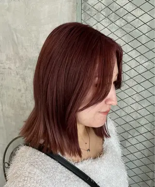 ミディアム カラー 🩷ྀི暖色カラー 🫧ྀིススマゴチヨのヘアスタイル