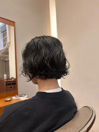ショート カラー パーマ 🌿ボブ パーマ高橋啓太🌿のヘアスタイル
