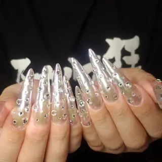 ロング ネイル クロキ 。のネイルデザイン