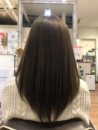 ミディアム カラー 青野 文香のヘアスタイル