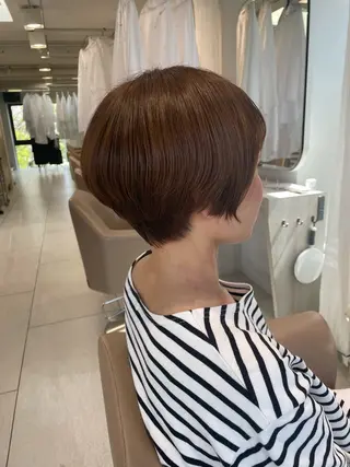 ショート Hair salon　Sui所属・コテ巻き風パーマ 暖色カラー/伊藤菜月のヘアスタイル