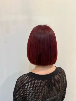 カラー ブリーチしない暖色 カラー🥀杉 優菜のヘアスタイル