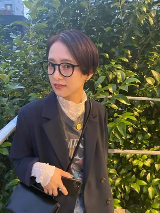 ショート カラー 似合わせカット レイヤーボブウルフのヘアスタイル