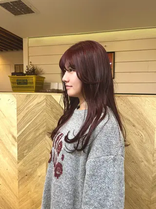 カラー 【ボブ】縮毛矯正/ 船橋駅5分/鈴木杏美のヘアスタイル