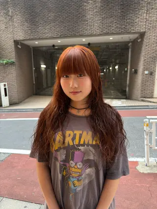 ロング カラー パーマ パーマ/ボブ /レイヤー チヒロのヘアスタイル