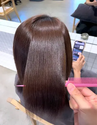 ミディアム パーマ 頼金 愛海のヘアスタイル
